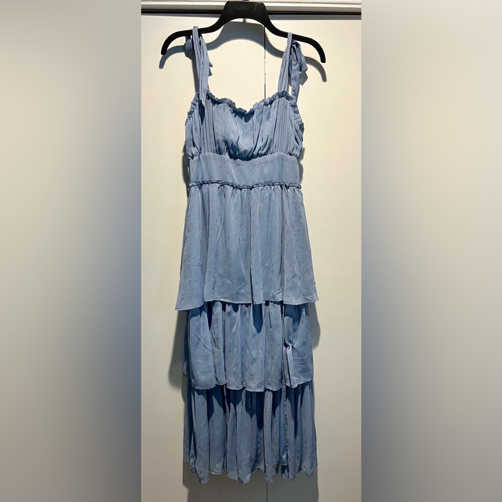 Altar'd State Light Blue Tiered Dress
